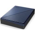 WD My Passport Ultra WDBFTM0040BBL - Festplatte - verschlüsselt - 4 TB - extern (tragbar) - USB 3.0 (USB-C Steckverbinder) - 256-Bit-AES - Blau (WDBFTM0040BBL-WESN)