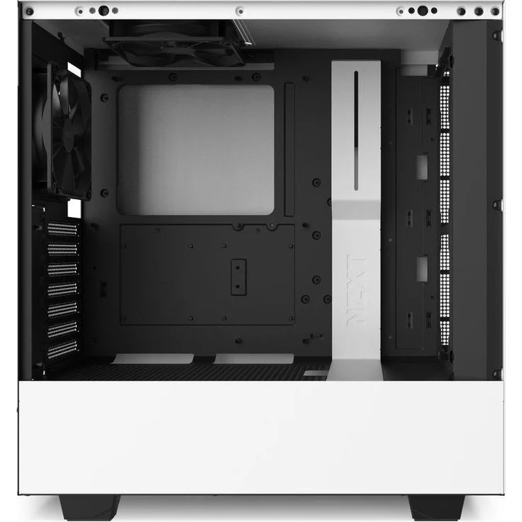 NZXT H510 - Kompaktes ATX-Mid-Tower-Gehäuse für Gaming-PCs - Front I-O USB Type-C Port - Tempered Glass-Seitenfenster - managementsystem - Für Wasserkühlung nutzbar - Weiß-Schwarz – Bild 7