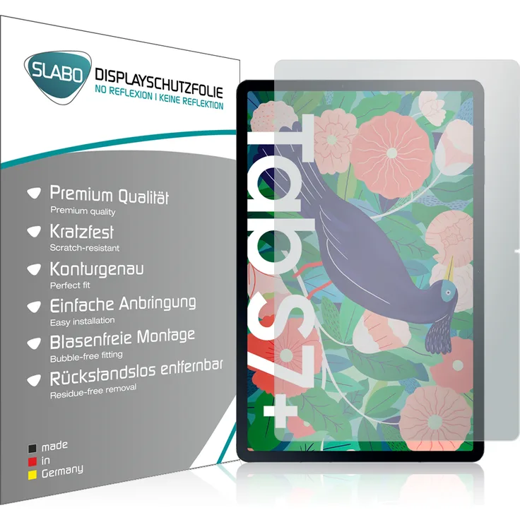 2x Slabo Displayschutzfolie für Samsung Galaxy Tab S7+ | Galaxy Tab S7 Plus MATT ''No Reflexion'' Displayfolie Schutzfolie Folie