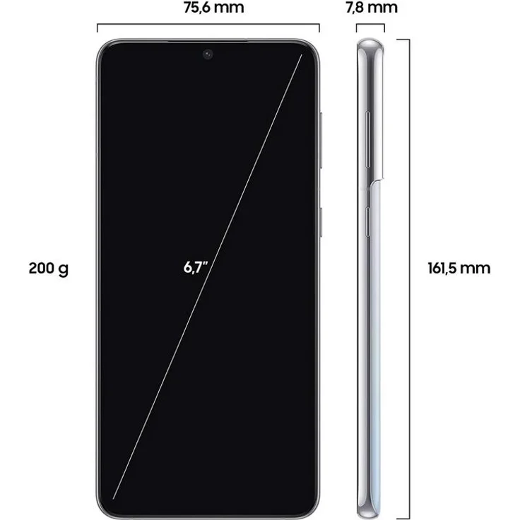 Samsung Galaxy S21 Plus 5G Smartphone 17,02cm (6,7 Zoll) AMOLED-Display, 128GB interner Speicher, 8GB RAM, Dual-SIM, Phantom Gold – Bild 3