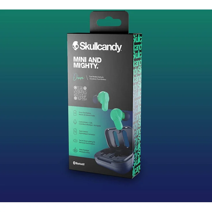 SKULLCANDY Dime In-Ear Kopfhörer mit Bluetooth, Mikrofon, spritzwassergeschützt, grün – Bild 6
