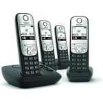 Gigaset A690A Quattro, Schnurloses Telefon mit AB, schwarz