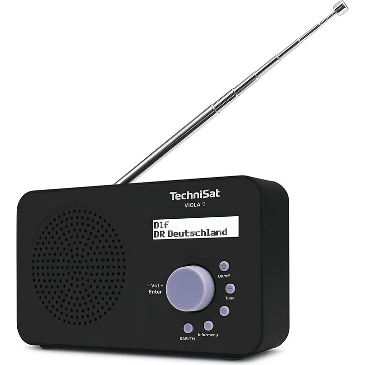 TechniSat VIOLA 2 (0002-3906) Mini Tragbares Radio, LCD-Display, schwarz – Bild 4