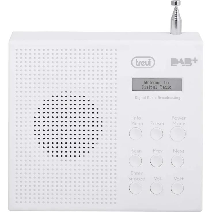 Trevi DAB 791 R Radio Tragbar Digital Weiß - Radios (Tragbar, Digital, DAB,DAB+,FM, 87,5-108 MHz, LCD, Monochrom)