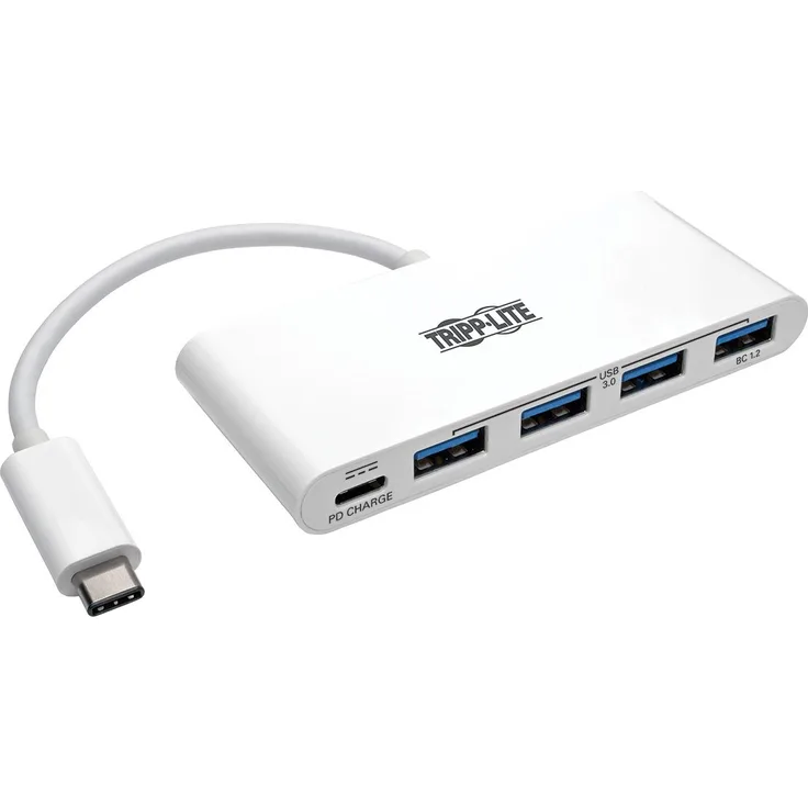 Tripp Lite Gen 1 USB-C Hub, tragbarer USB-C zu USB-A Splitter für Aufladen und Datenübertragung