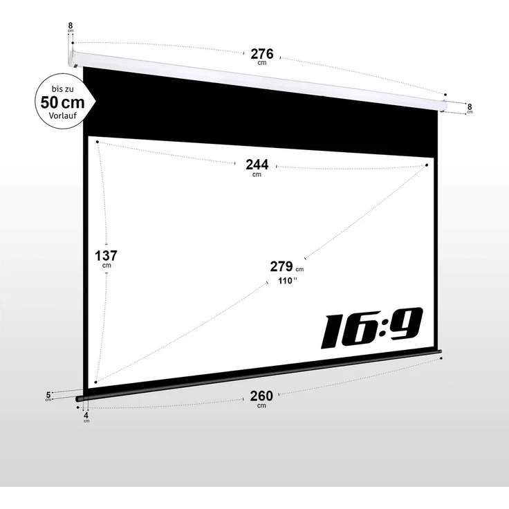 ESMART Professional MIMOTO Motor Leinwand 244 x 137 cm (110'') 16:9 – Bild 3