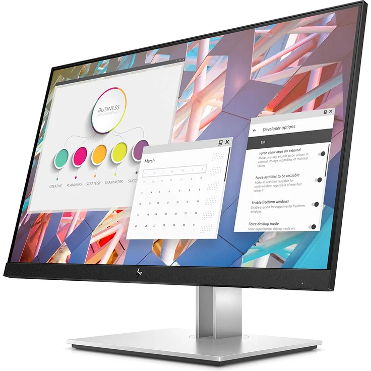 HP E24 G4 - 23,8 Zoll, Full HD (1920 x 1080), IPS-Panel, 60Hz, 5ms, 250cd/m² (9VF99AA) – Bild 2
