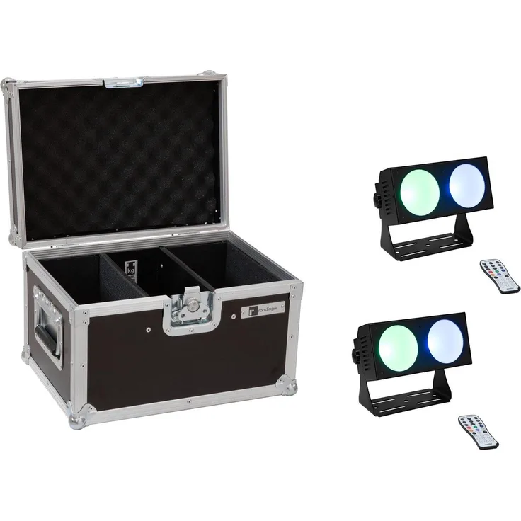 EUROLITE Set 2x LED CBB-2 COB RGB Leiste + Case