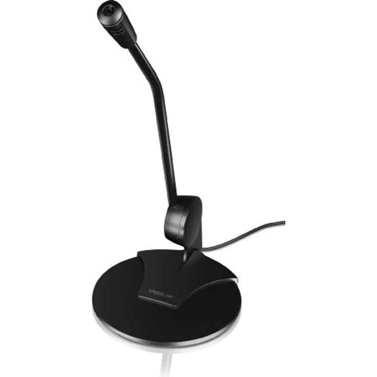 Speedlink PURE Desktop Voice Mikrofon - Tischmikrofon - mit Klinkenstecker für Büro-Home Office-Podcasts-Gaming, schwarz
