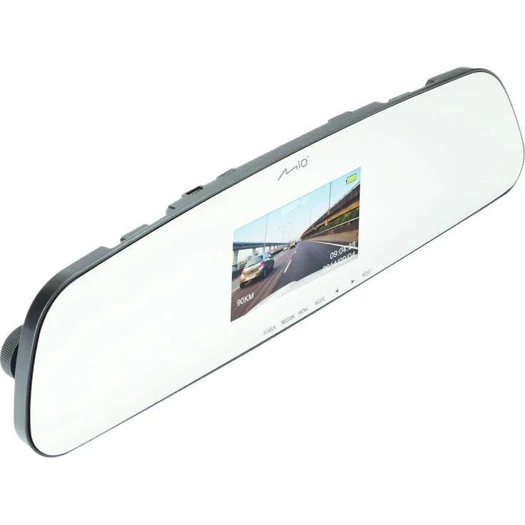 MIO MiVue R30 Armaturenbrettkamera für den Rückspiegel, HD-Aufnahmen mit 130° Weitwinkel, G-Sensor, 3 Achsen, Schwarz