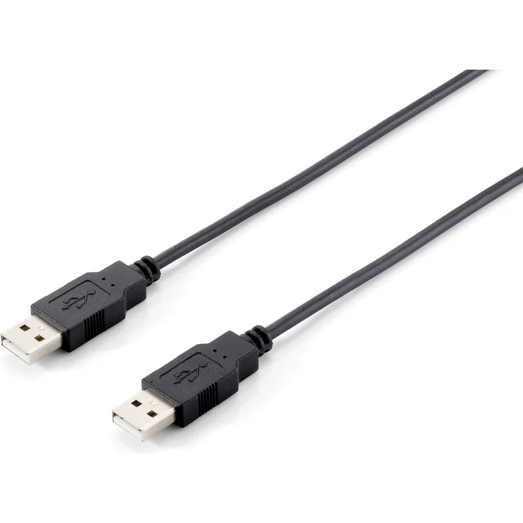 Equip - USB-Kabel - USB Typ A, 4-polig (M) - USB Typ A, 4-polig (M) - 3,0m (USB / USB2.0) - Schwarz (128871)