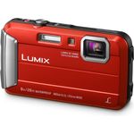 Panasonic LUMIX DMC-FT30EG-R Outdoor Kamera (16,1 MP, 4x opt. Zoom, 2,6 Zoll LCD-Display, wasserdicht bis 8 m, USB, rot)