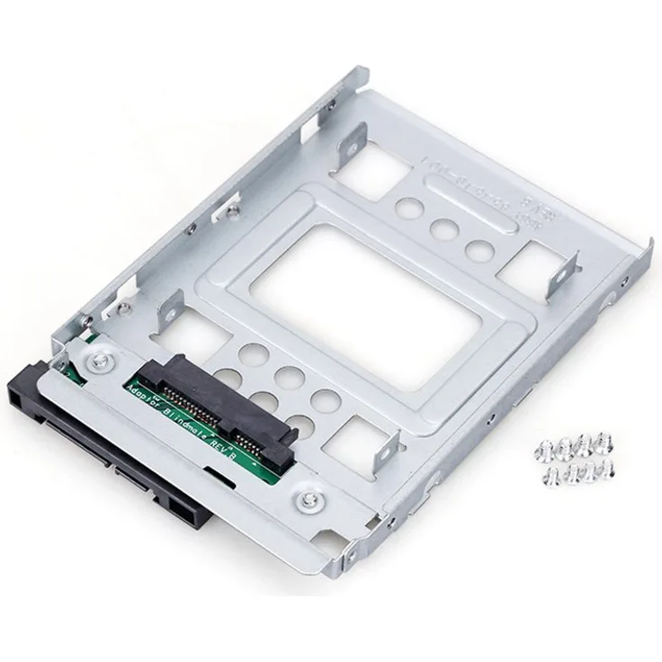 2 Stück RGBs 6,3 cm SSD auf 8,9 cm SATA Festplatte HDD Adapter Caddy Tray Käfig Hot Swap Plug Konverter Halterung Kompatibel mit allen die 8,9 cm SATA/SAS Festplatte Caddie Tabletts für HP Dell IBM Lenovo