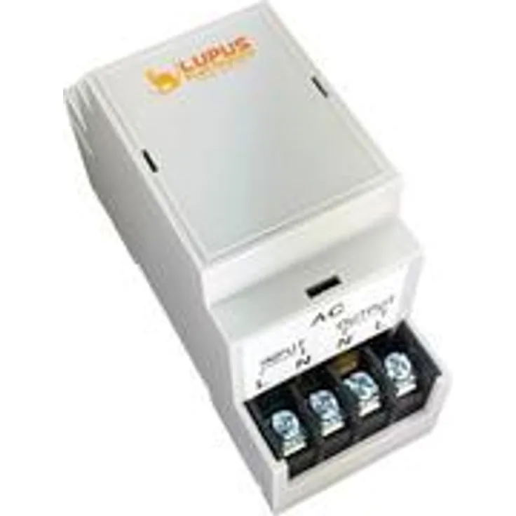 DIN2 Hutschienenrelais mit Strommesser für die XT Smarthome Alarmanlagen, nicht kompatibel mit der XT1, automatisiertes Ein-/Ausschalten von 230V Stromkreisen, Installation im Schaltkasten, externe Antenne, max. 3680W 16A
