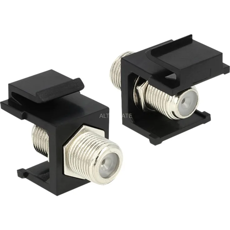 DELOCK Keystone F Buchse > F Buchse schwarz
