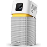BenQ GV1 Mini-Beamer, DLP, WVGA (854 x 480), Kontrast 100000:1, 200 ANSI-Lumen, Bildverhältnis 16:9, WLAN, silber