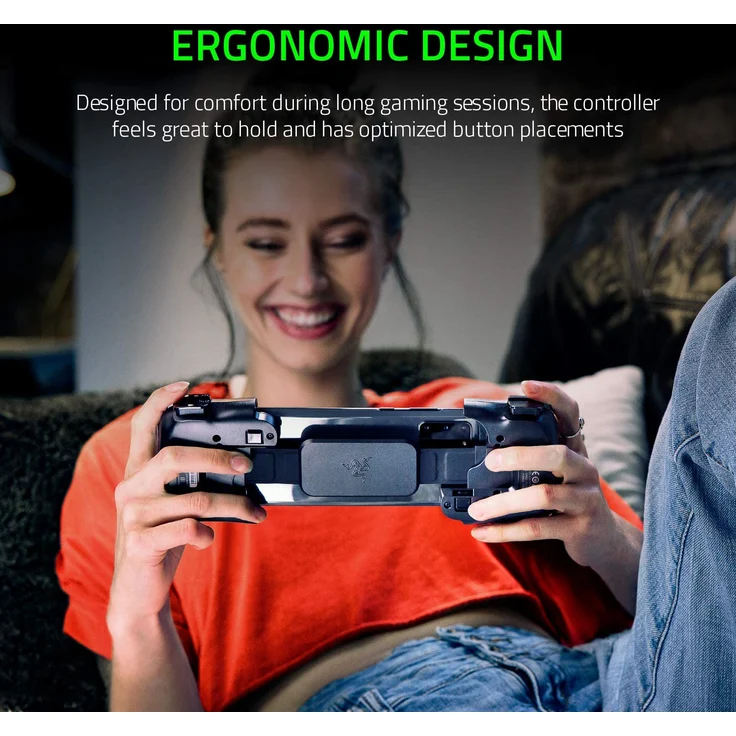 Razer Kishi für Android, Smartphone Gaming Controller, USB-C Anschluss, ergonomisches Design, individuelle Passform für Handys, Analog-Stick, ultra niedrige Latenz, schwarz (RZ06-02900100-R3M1) – Bild 5