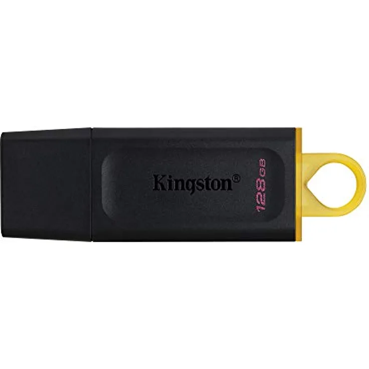 Kingston DTX/128GB USB-Stick 3.2 Gen 1 DataTraveler Exodia - mit Schutzkappe und Schlüsselring, Schwarz/Gelb