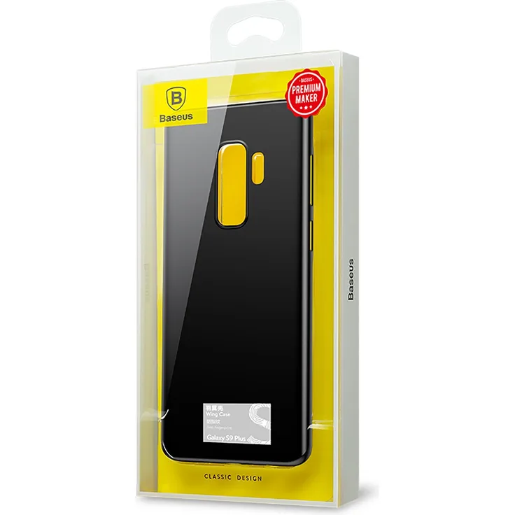 Baseus Samsung S9 Plus Hülle, Schutzhülle Wing Schwarz (WISAS9P-A01)