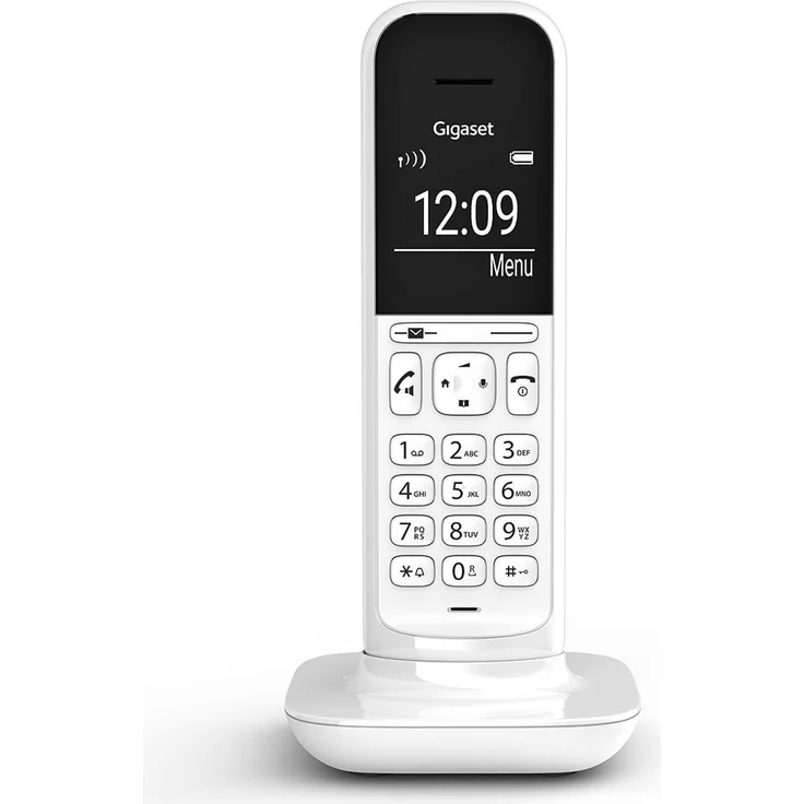 Gigaset CL390HX Universal Mobilteil, Design Telefon, geeignet für FRITZ!Box und HD Voice Freisprechfunktion, schnurloses DECT Telefon mit großem Grafik Display, Lucent White, VoIP-Telefon, weiß – Bild 1