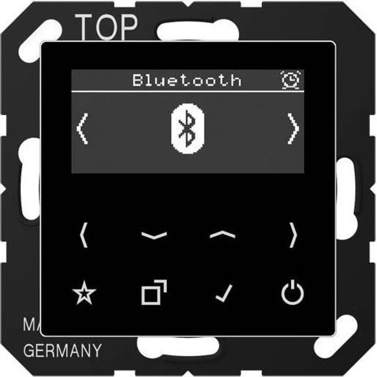 JUNG Smart DAB+ UKW,DAB+ DAB A BT SW Unterputzradio mit Bluetooth, schwarz