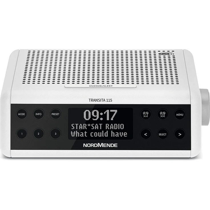 Nordmende Transita 115 Radiowecker mit Wecker, OLED-Display, weiß – Bild 1