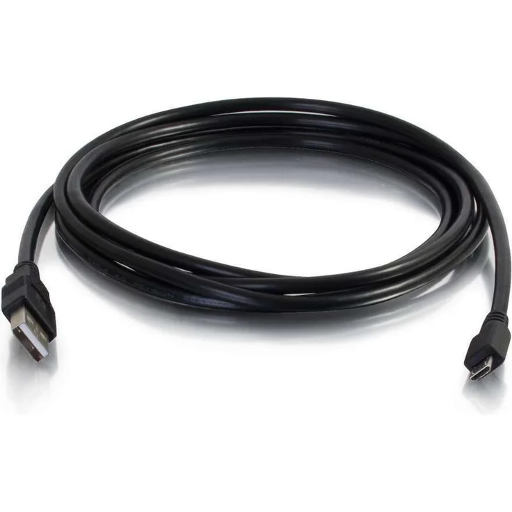 C2G 27366 Micro USB Cable - USB 2.0 A Male to Micro-USB B Male Cable, Black (9.8 Feet, 3 Meters)