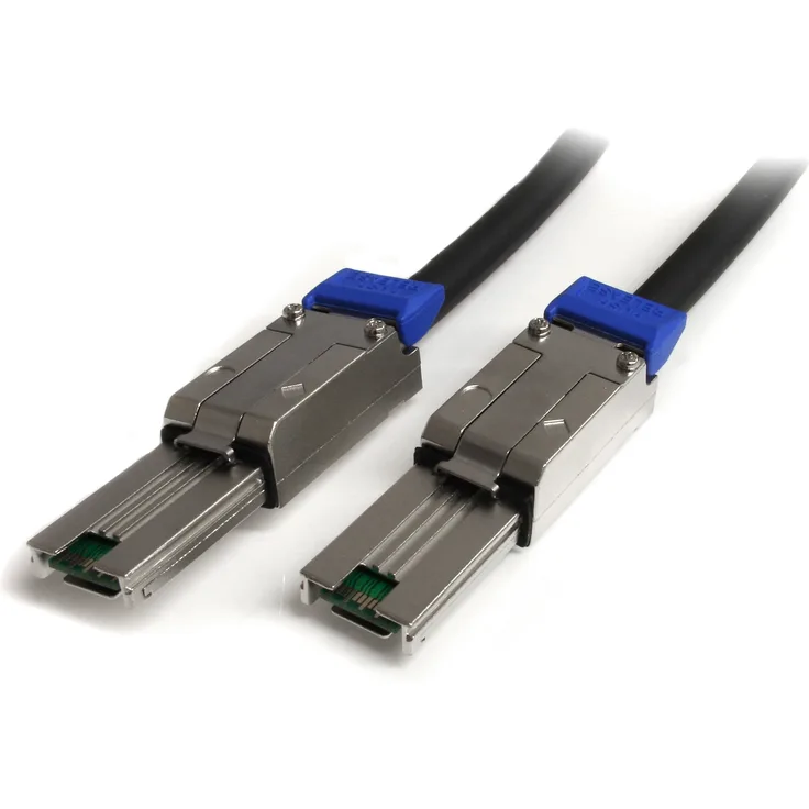 StarTech.com SAS Kabel extern SFF-8088 to SFF-8088 Mini SAS Kabel (26pin) 1m Anschlusskabel, 2 x SFF-8088 (26pin Mini SAS) Plug