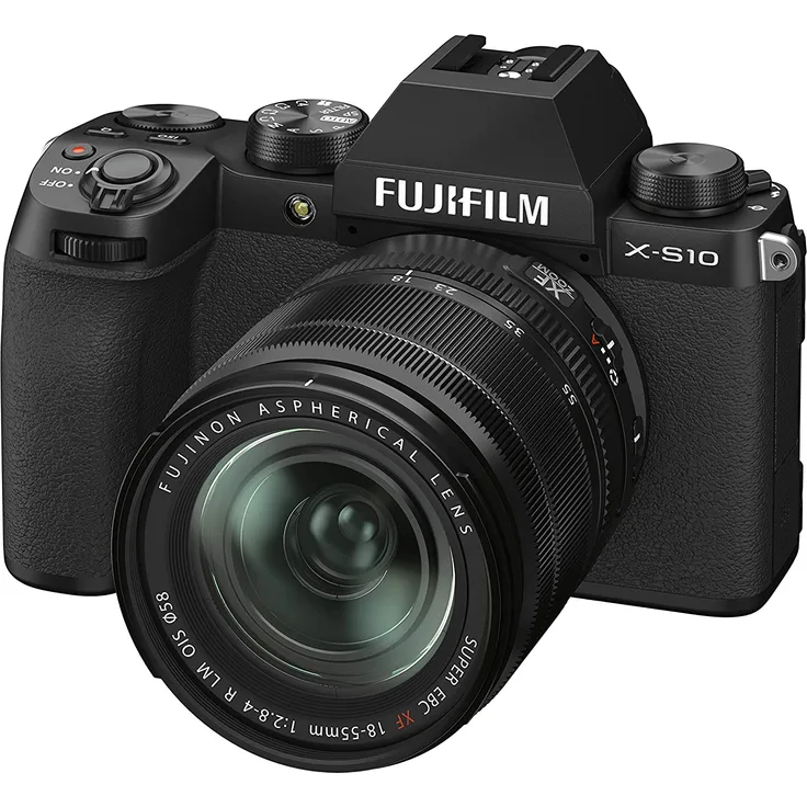 Fujifilm X-S10 Systemkamera, schwarz  inkl. Fujinon XF 18-55mm F2,8-4 Kit