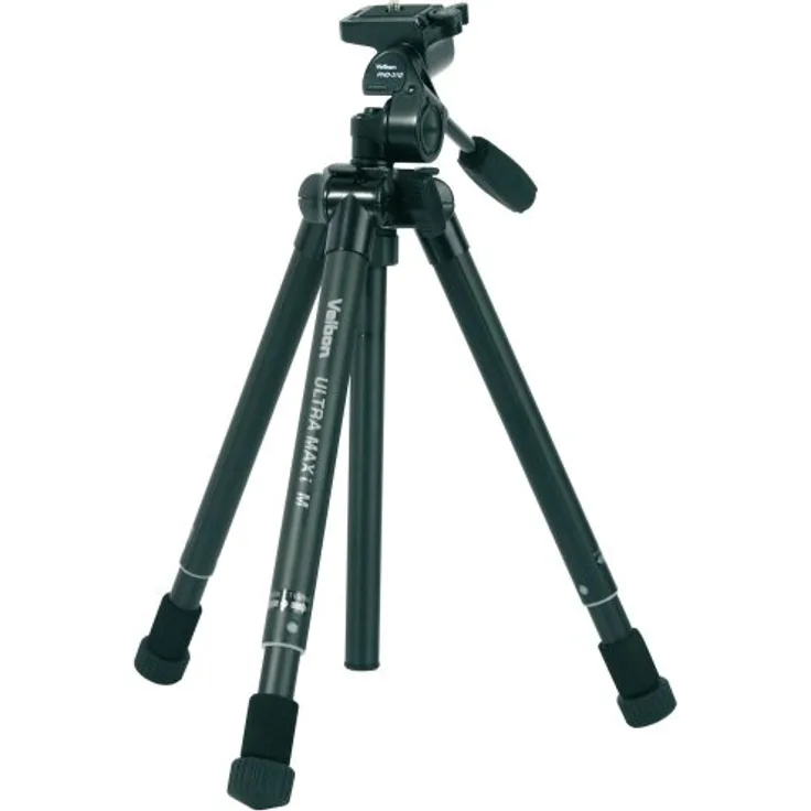 Velbon Ultra MAX-i M Aluminium Dreibein-Stativ inkl. PDH-31Q Kopf (Höhe 138,5, Belastbarkeit 1,5 kg)
