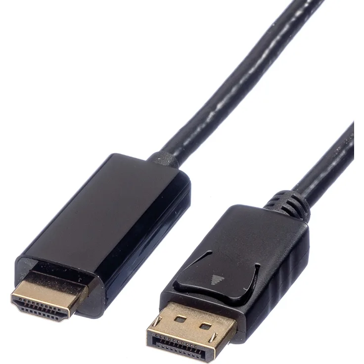 Roline - Video- / Audiokabel - DisplayPort / HDMI - DisplayPort (M) bis HDMI (M) - 5 m - abgeschirmt - Schwarz - 4K Unterstützung