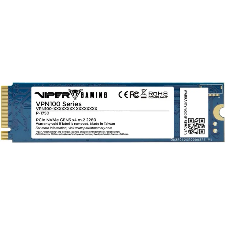 Patriot Viper VPN100 M.2 2 TB Solid State Drive, schwarz, PCIe 3.0 x4 (NVMe – Bild 1