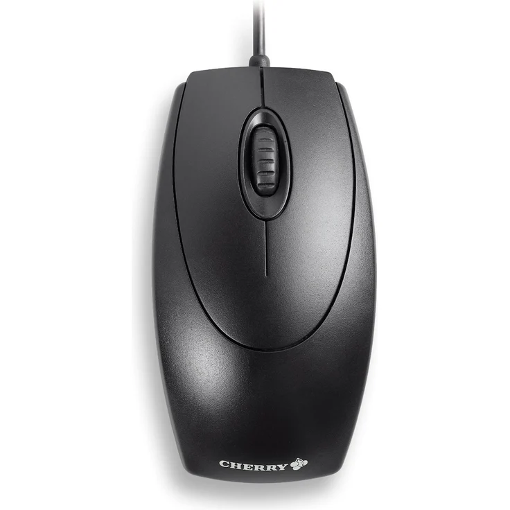 CHERRY WheelMouse Optical - Kabelgebundene USB Maus - Symmetrisches Design - PS-2 Adapter - Langlebig - Schwarz – Bild 2