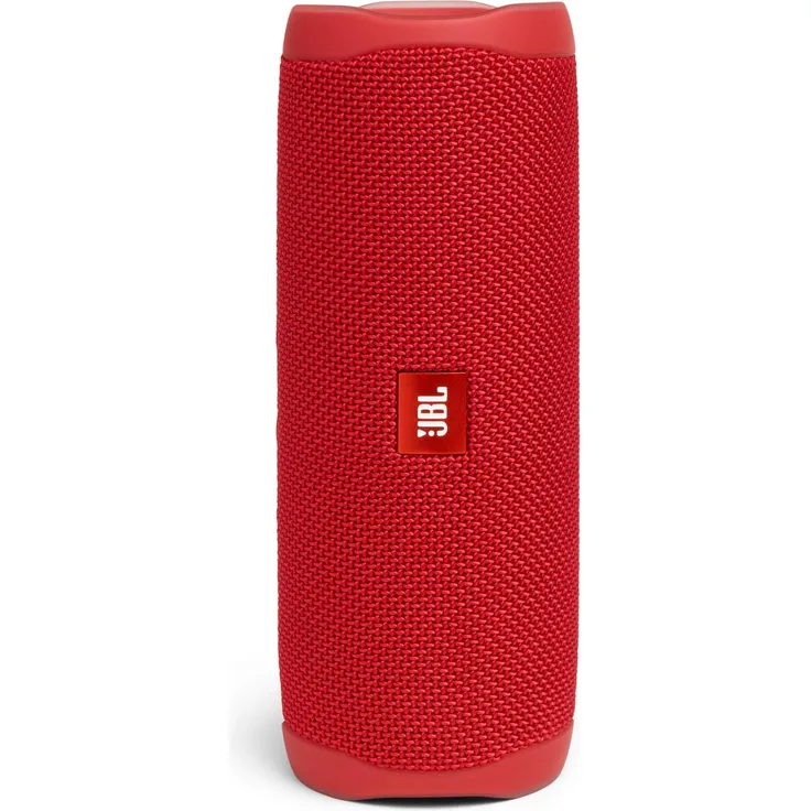 JBL Flip 5 Bluetooth Box (Wasserdichter, portabler Lautsprecher mit umwerfendem Sound, bis zu 12 Stunden kabellos Musik abspielen) rot