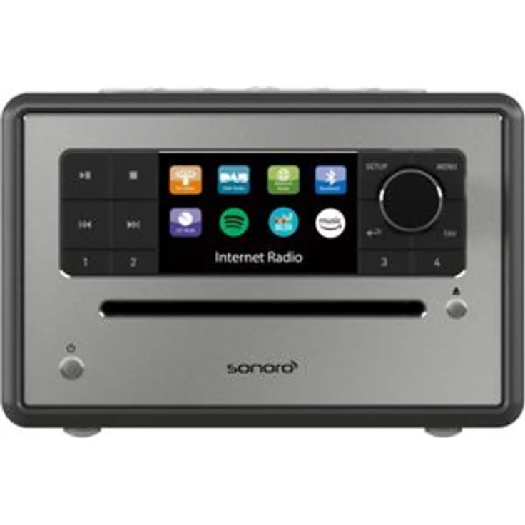 Sonoro Elite Design-Radio mit CD-Player, DAB+ und Internetradio Graphit matt grau
