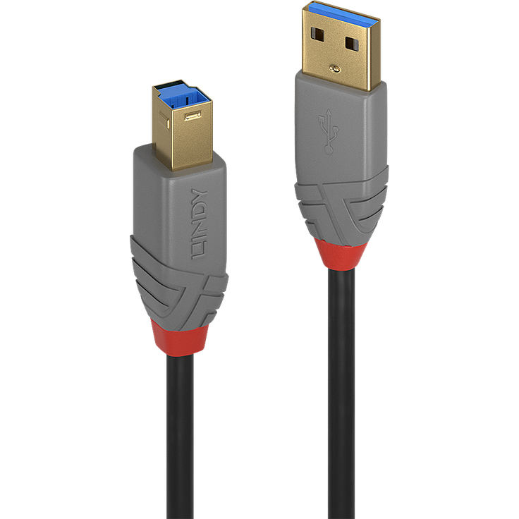 0.5m USB 3.0 Typ A an B Kabel Anthra Line 5Gbit/s - Kabel - Digital/Daten (36740)