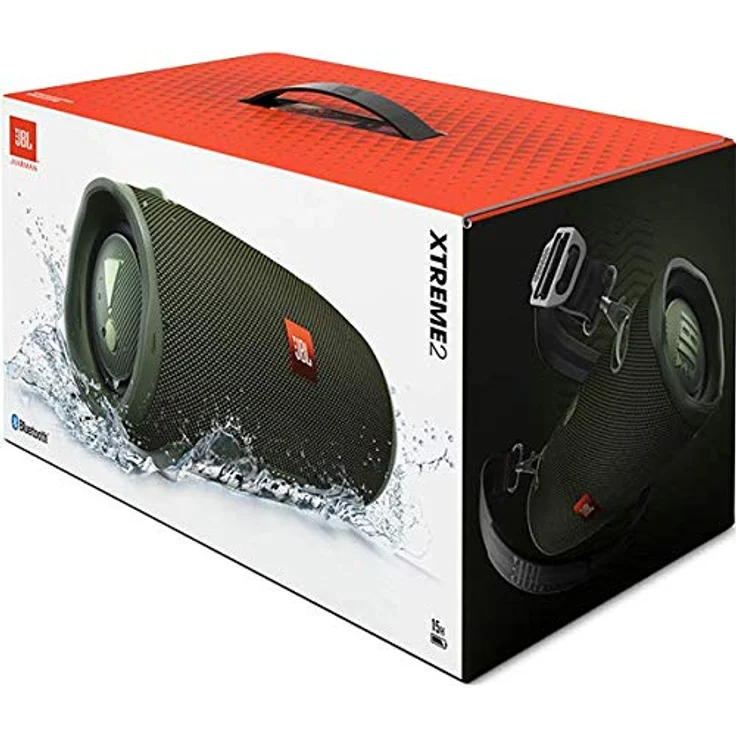 JBL Xtreme 2 Musikbox - Wasserdichter, portabler Stereo Bluetooth Speaker mit integrierter Powerbank - Mit nur einer Akku-Ladung bis zu 15 Stunden Musikgenuss Grün – Bild 6