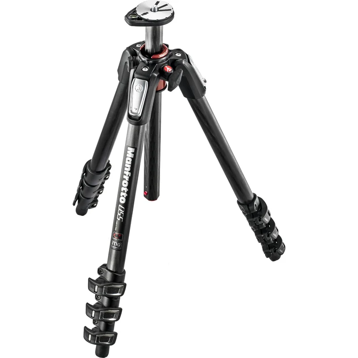 Manfrotto MT055CXPRO4 055 Carbon Stativ (mit 4 Segmenten), schwarz – Bild 1