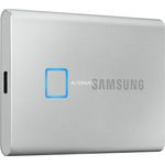 Samsung T7 Touch MU-PC1T0S - Solid-State-Disk - verschlüsselt - 1 TB - extern (tragbar) - USB 3.2 Gen 2 (USB-C Steckverbinder) - 256-Bit-AES - Silber (MU-PC1T0S/WW)