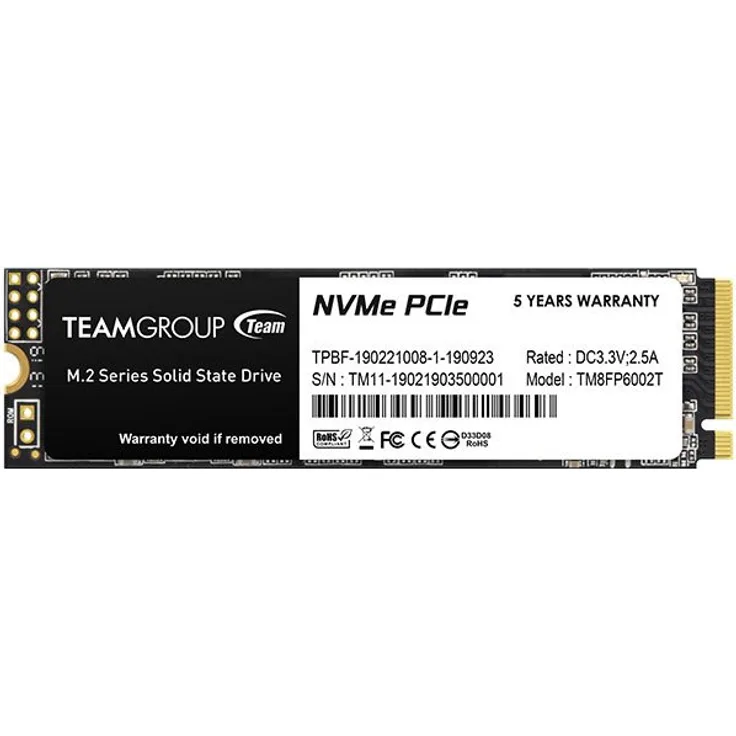 Team Group MP33 - Solid-State-Disk - 256 GB - intern - M.2 2280 - PCI Express 3.0 x4 (NVMe) (TM8FP6256G0C101)