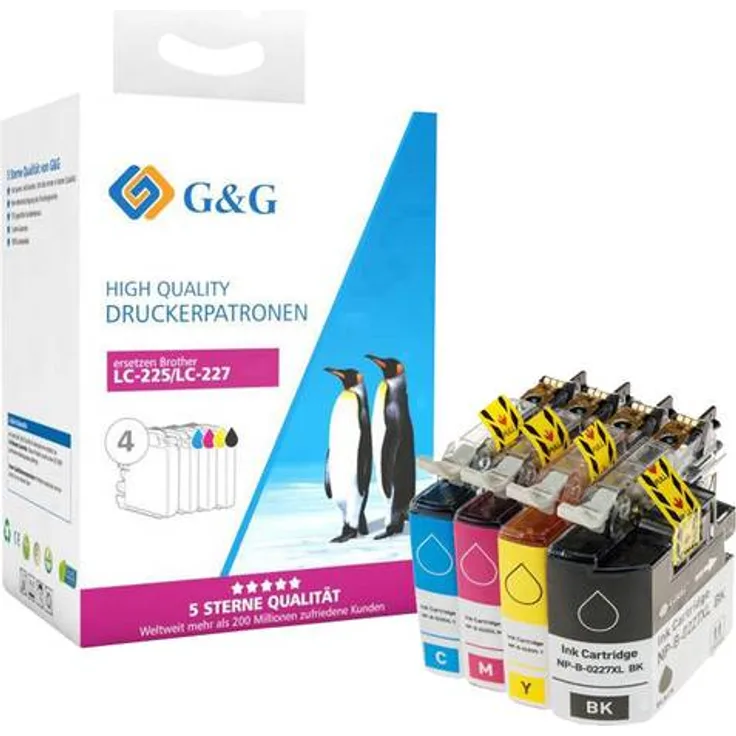 G + G Toner Brother LC227XLVALBPDR Multipack Comp. bk-ye-cy-ma