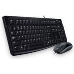 Logitech MK120 Kabelgebundenes Tastatur-Maus-Set, Optische Maus, USB-Anschluss, PC-Laptop, Spanisches QWERTY-Layout - schwarz