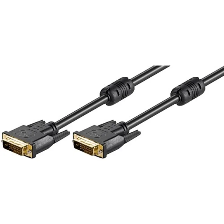 Wentronic Goobay - DVI-Kabel - Dual Link - DVI-D (M) - DVI-D (M) - 3,0m - Flügelschrauben - Schwarz (93111)