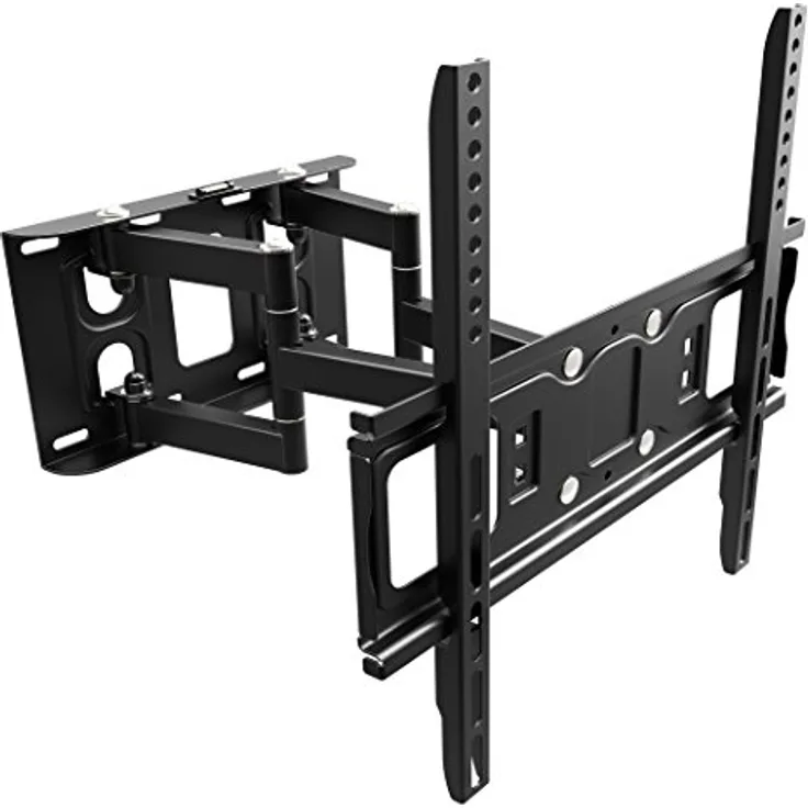 RICOO Wandhalterung TV Schwenkbar Neigbar S5244 Ausziehbar für Curved 4K OLED QLED Flachbildfernseher 80cm/32 Zoll - 165cm/65 Zoll Zoll / VESA 200x200 400x400 /Schwarz