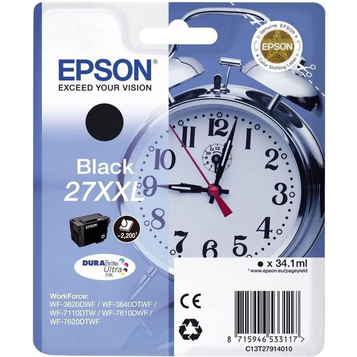 Epson C13T27914022 Schwarz Original 27XXL Tintenpatronen Pack of 1 – Bild 1