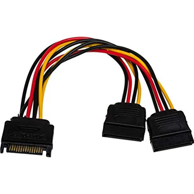 Akyga AK-CA-31 SATA Stecker auf 2X SATA Buchse Adapter Kabel 2X 15cm
