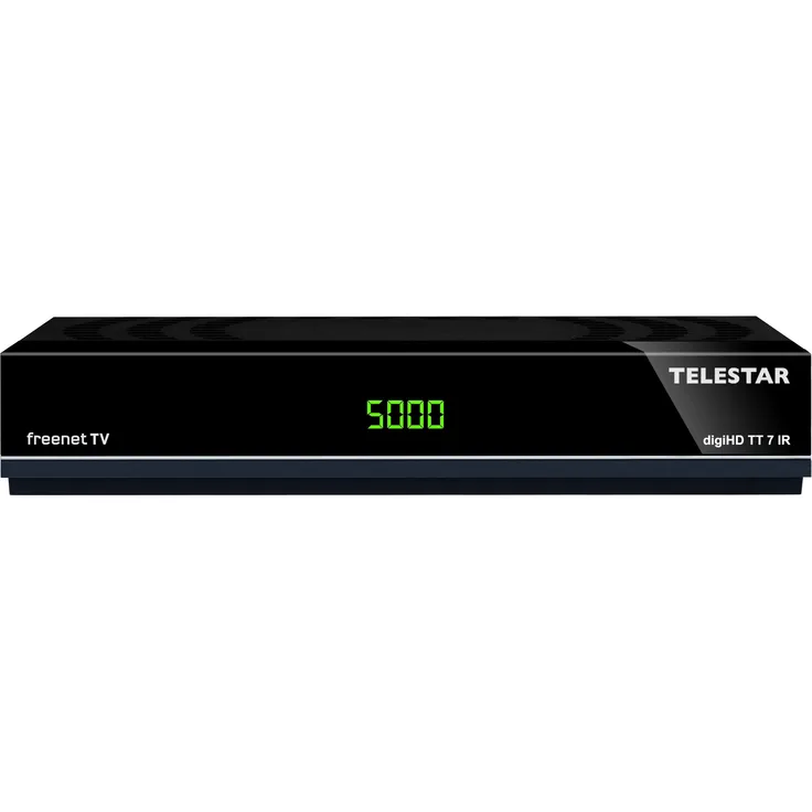 Telestar digiHD TT 7 IR Full HD HEVC DVB-T2, DVB-C Receiver inkl, 3 Monate Freenet TV mit H.265-HEVC, Kabel Empfang, HDMI, AV-Ausgang, PVR ready, Mediaplayer, USB 2,0, LAN schwarz