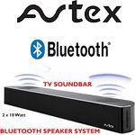 Avtex SB195BT 12V 2.0 Soundbar ohne Subwoofer, kabellos/kabelgebunden, geeignet für TV, schwarz (2019)