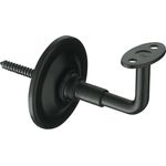 MS BESCHLÄGE Handlaufhalter Stangenhalter Geländerhalter Wandhalter Schwarz Metall 70mm