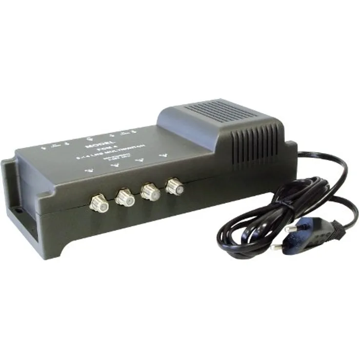 Transmedia FCM4L Multischalter (5x4LNB (T-S) inkl. Verstärker, Verstärkung 13-13-18dB, Entkopplung 20dB, Rauschmaß 6,5-7,5dB)